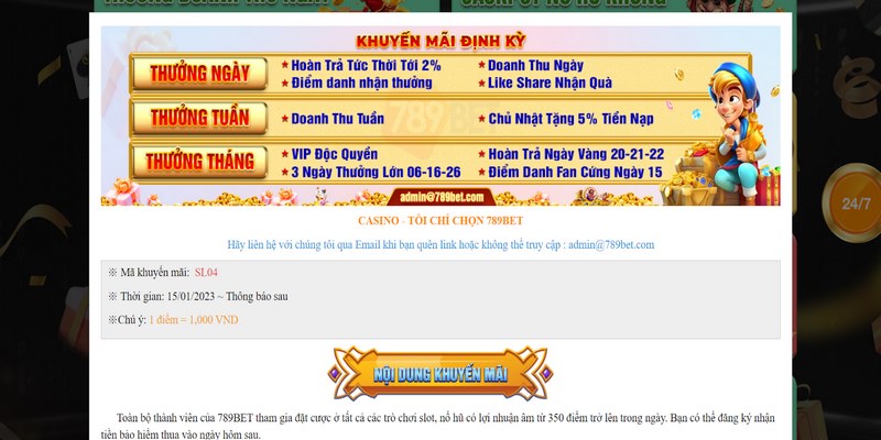 Khuyến Mãi Nổ Hũ 789bet - Bảo Hiểm Thua Cược Đáng Chú Ý